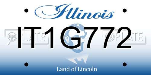 IT1G772 Illinois License Plate