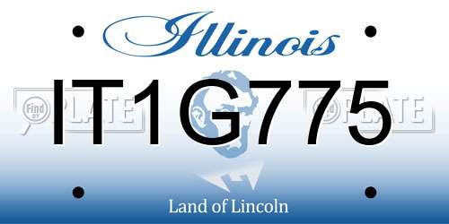 IT1G775 Illinois License Plate