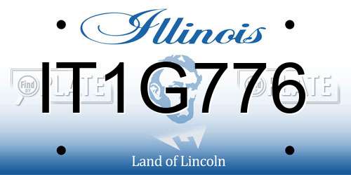 IT1G776 Illinois License Plate