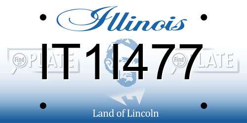 IT1I477 Illinois License Plate