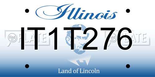 IT1T276 Illinois License Plate