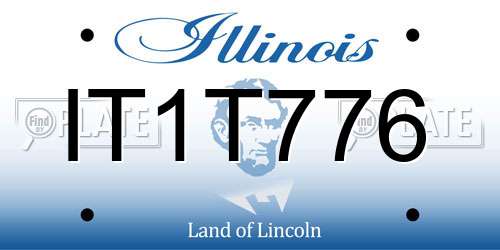 IT1T776 Illinois License Plate
