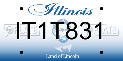 IT1T831 Illinois License Plate