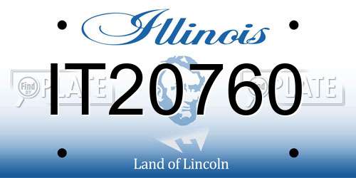 IT20760 Illinois License Plate