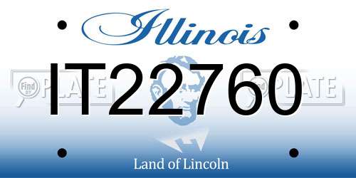 IT22760 Illinois License Plate