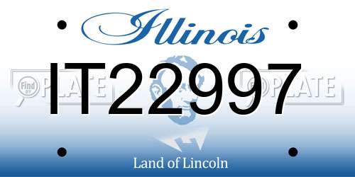 IT22997 Illinois License Plate