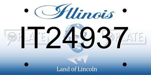 IT24937 Illinois License Plate