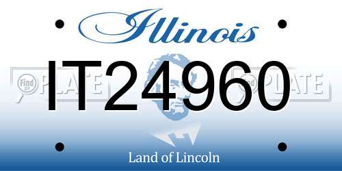 IT24960 Illinois License Plate