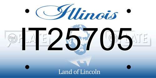 IT25705 Illinois License Plate
