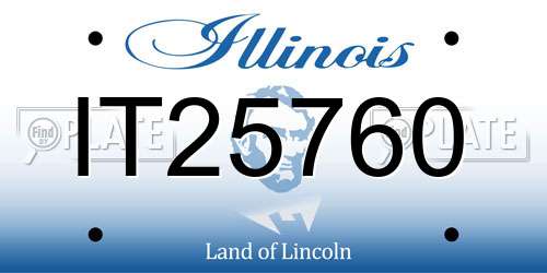 IT25760 Illinois License Plate