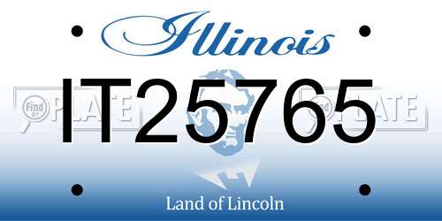 IT25765 Illinois License Plate