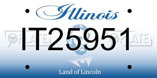 IT25951 Illinois License Plate