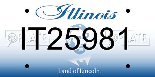 IT25981 Illinois License Plate