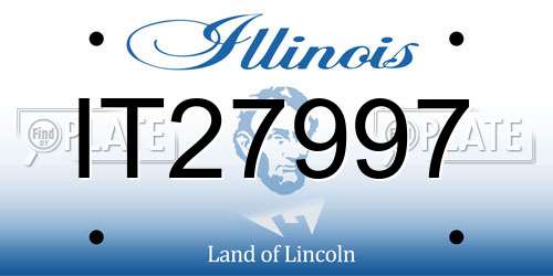 IT27997 Illinois License Plate