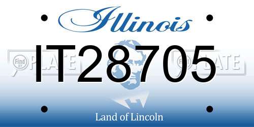 IT28705 Illinois License Plate