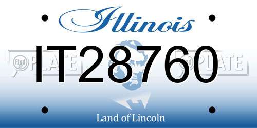 IT28760 Illinois License Plate
