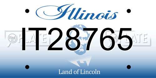 IT28765 Illinois License Plate