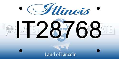 IT28768 Illinois License Plate