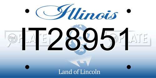 IT28951 Illinois License Plate