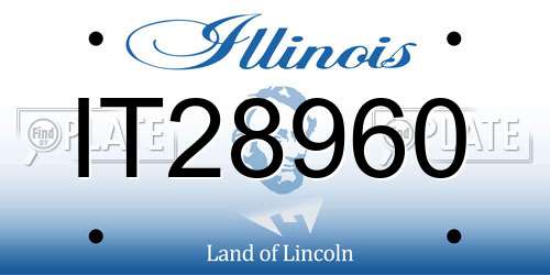 IT28960 Illinois License Plate