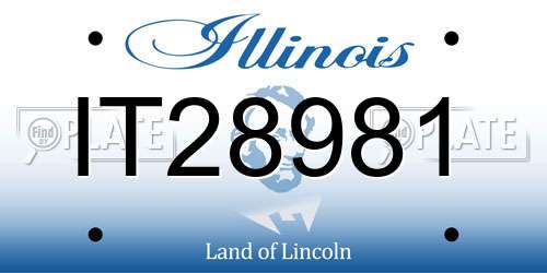 IT28981 Illinois License Plate