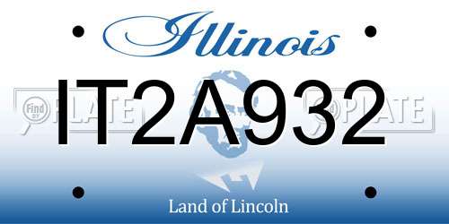 IT2A932 Illinois License Plate