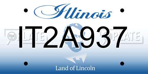 IT2A937 Illinois License Plate