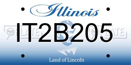 IT2B205 Illinois License Plate