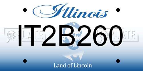 IT2B260 Illinois License Plate