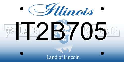IT2B705 Illinois License Plate
