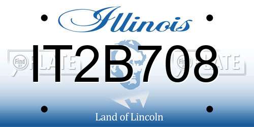 IT2B708 Illinois License Plate