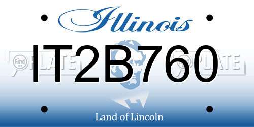 IT2B760 Illinois License Plate