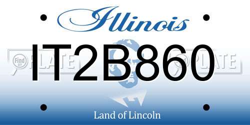 IT2B860 Illinois License Plate