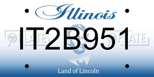 IT2B951 Illinois License Plate