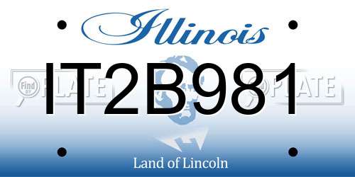 IT2B981 Illinois License Plate