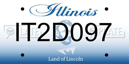 IT2D097 Illinois License Plate