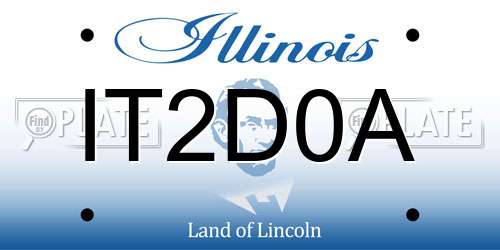IT2D0A Illinois License Plate