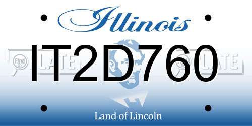 IT2D760 Illinois License Plate