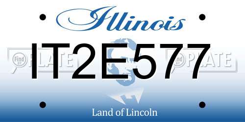 IT2E577 Illinois License Plate