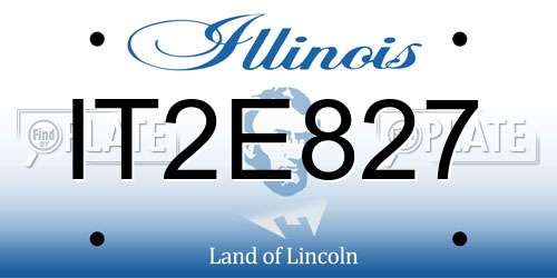 IT2E827 Illinois License Plate