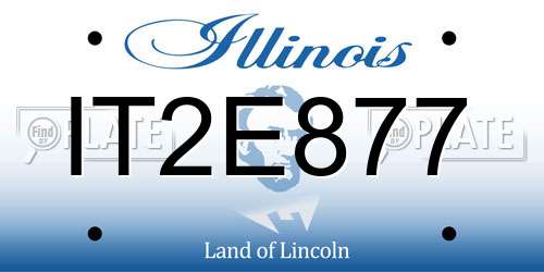 IT2E877 Illinois License Plate