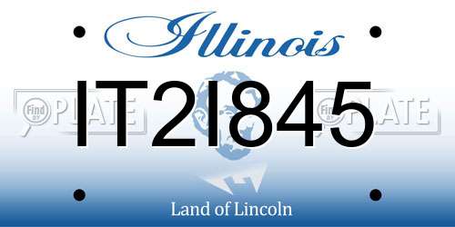 IT2I845 Illinois License Plate