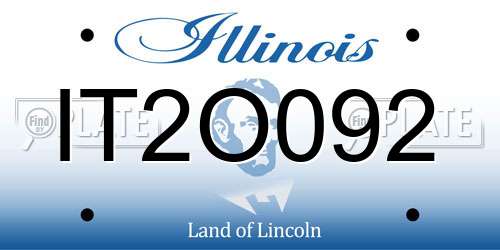 IT2O092 Illinois License Plate