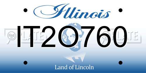 IT2O760 Illinois License Plate