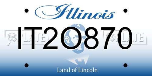 IT2O870 Illinois License Plate