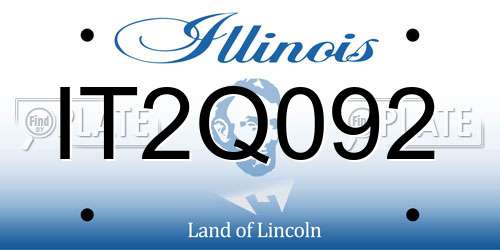 IT2Q092 Illinois License Plate