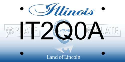 IT2Q0A Illinois License Plate