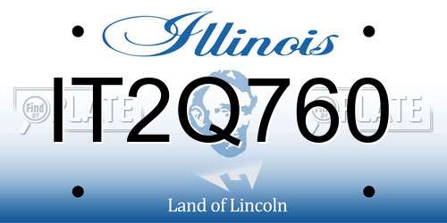 IT2Q760 Illinois License Plate