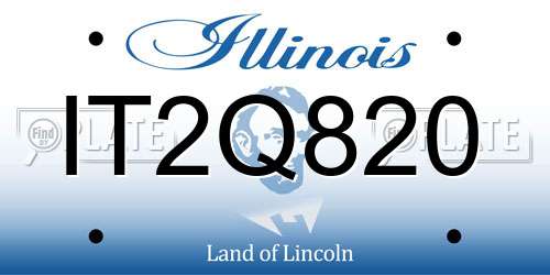 IT2Q820 Illinois License Plate