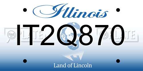 IT2Q870 Illinois License Plate